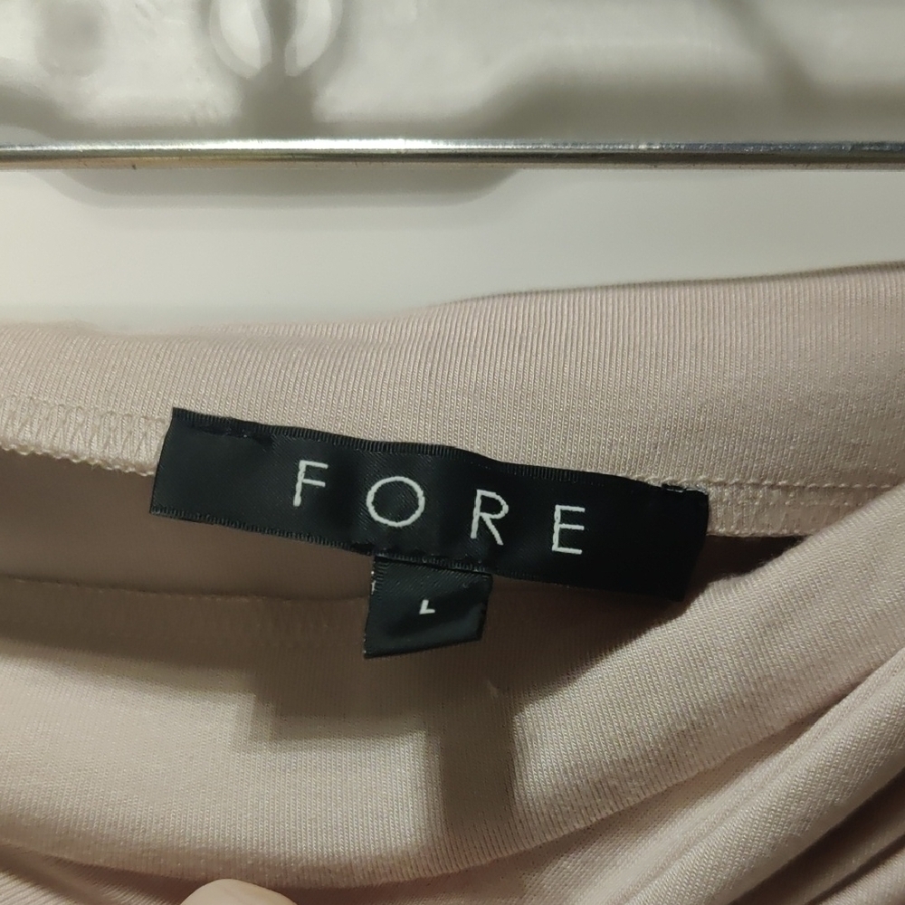 FORE Dusty Pink Ruched Wrap Mini Skirt Size Large NWT - Picture 6 of 6